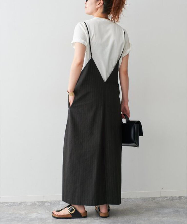 Spick and Span「C/Lピンストライプキャミワンピース」|ワンピース|ブラック