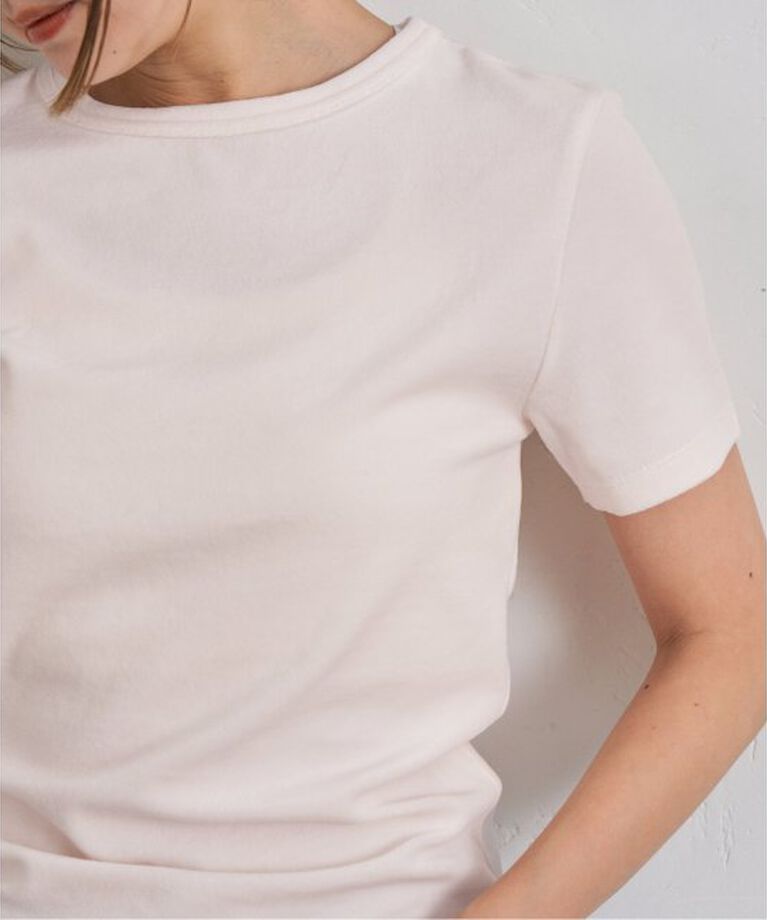 U by SPICK&SPAN「《予約》コットンベロアTEE」|Tシャツ・カットソー|