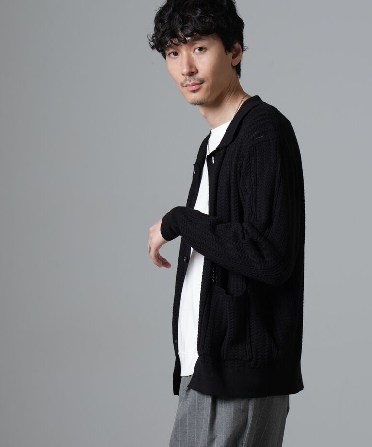 nano･universe「ケーブルニットカーディガン」|ニット・セーター|