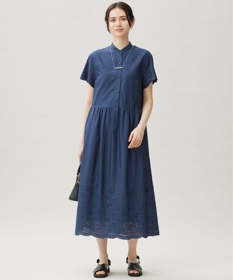 自由区「【カタログ掲載・接触冷感・洗える】エンブロイダリーローンシャツ ワンピース」|ワンピース|ｺﾊﾞﾙﾄﾌ