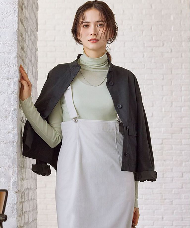 23区「【SLOW/一部店舗限定】ウォッシュドピーチタフタ ブルゾン」|ブルゾン・スタジャン|グレー系