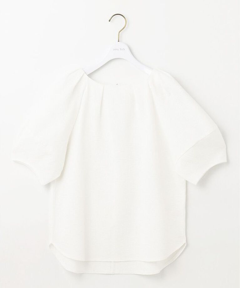 any SiS「【洗える】ランタンスリーブサッカー ブラウス」|Tシャツ・カットソー|