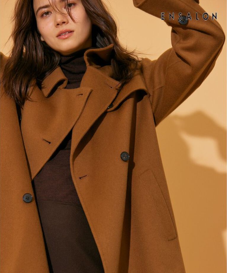 BEIGE,「【WEB限定】JADE / ハーフコート」|チェスターコート|Camel