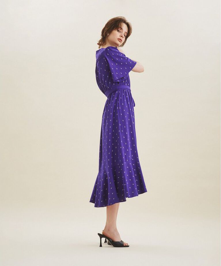 GRACE CONTINENTAL「小花刺繍カシュクールワンピース」|ワンピース|