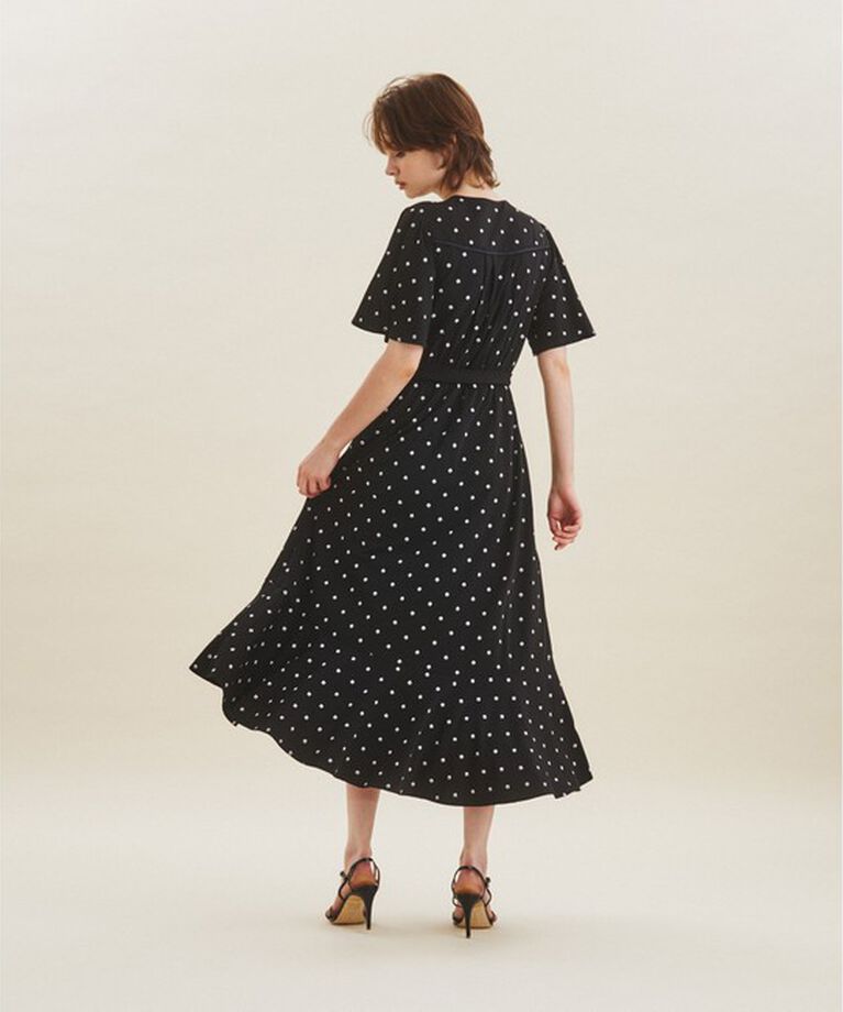GRACE CONTINENTAL「小花刺繍カシュクールワンピース」|ワンピース|