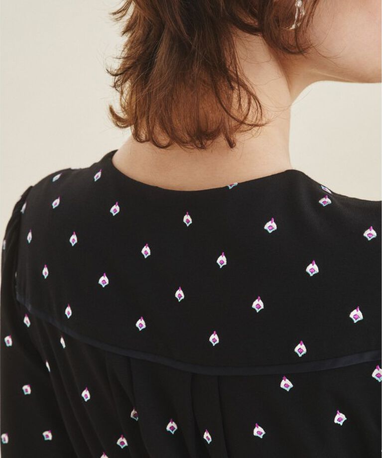 GRACE CONTINENTAL「小花刺繍カシュクールワンピース」|ワンピース|