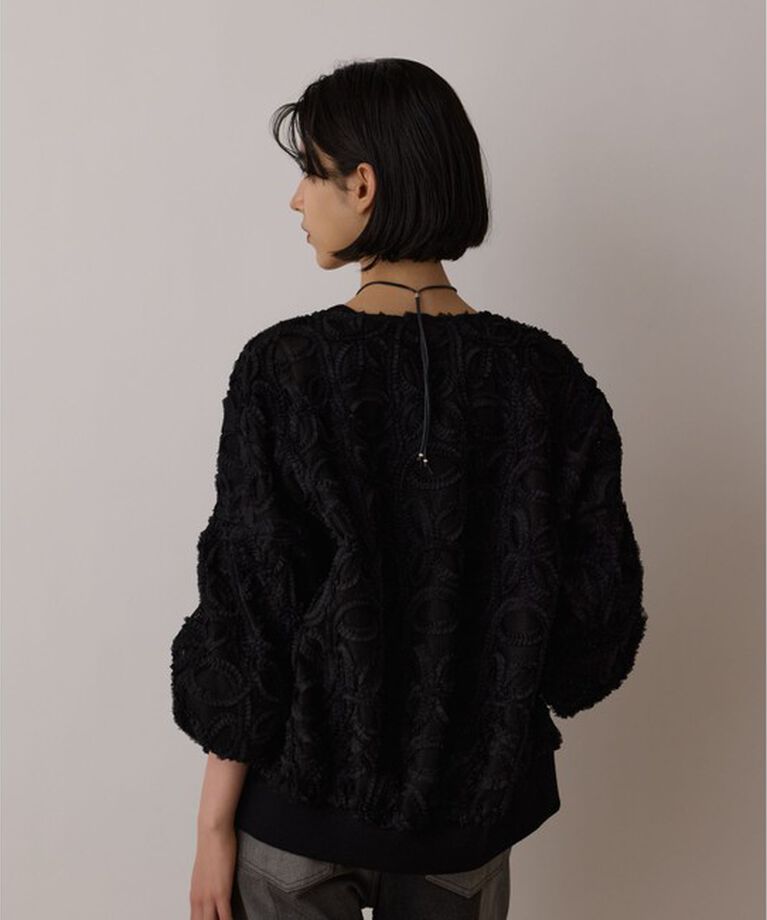 GRACE CONTINENTAL「テープ刺繍Vネックブルゾン」|ブルゾン・スタジャン|