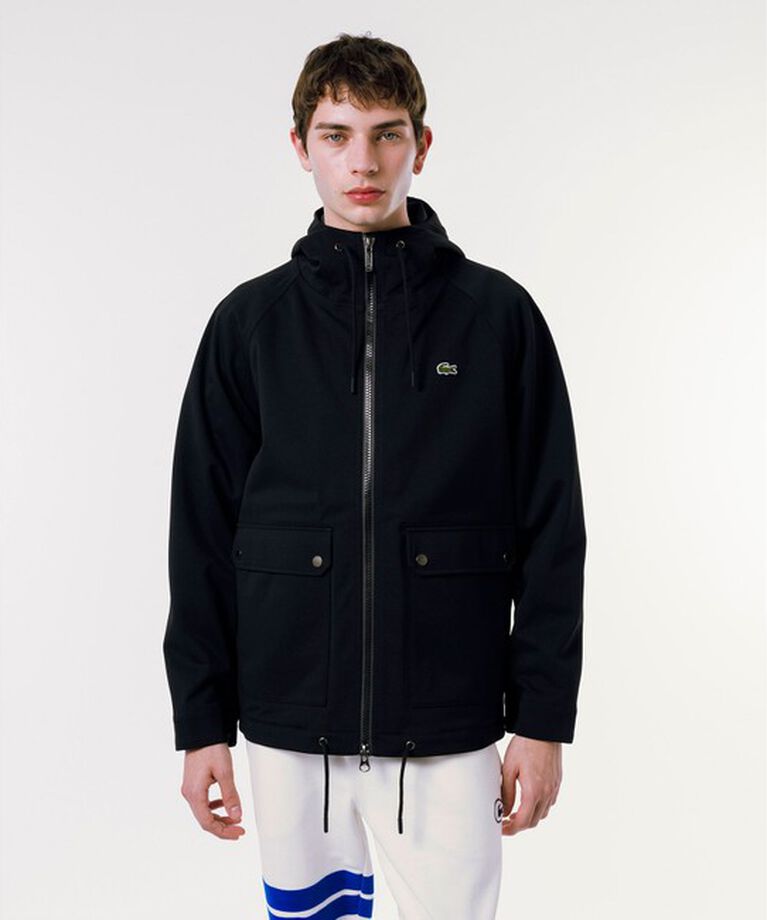 LACOSTE「透湿・防風・防水マリンパーカ」|ブルゾン・スタジャン|ブラック