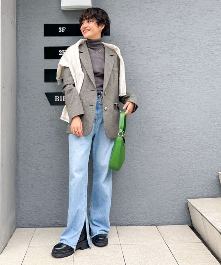 NOLLEY'S sophi「＜飯豊まりえさん着用＞ラメ混ツイードオーバージャケット」|テーラードジャケット|
