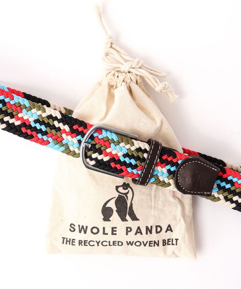 NOLLEY'S goodman「【SWOLE PANDA/スウォール パンダ】RECYCLED WOVEN BELT ZIGZAG」|ベルト|マルチ