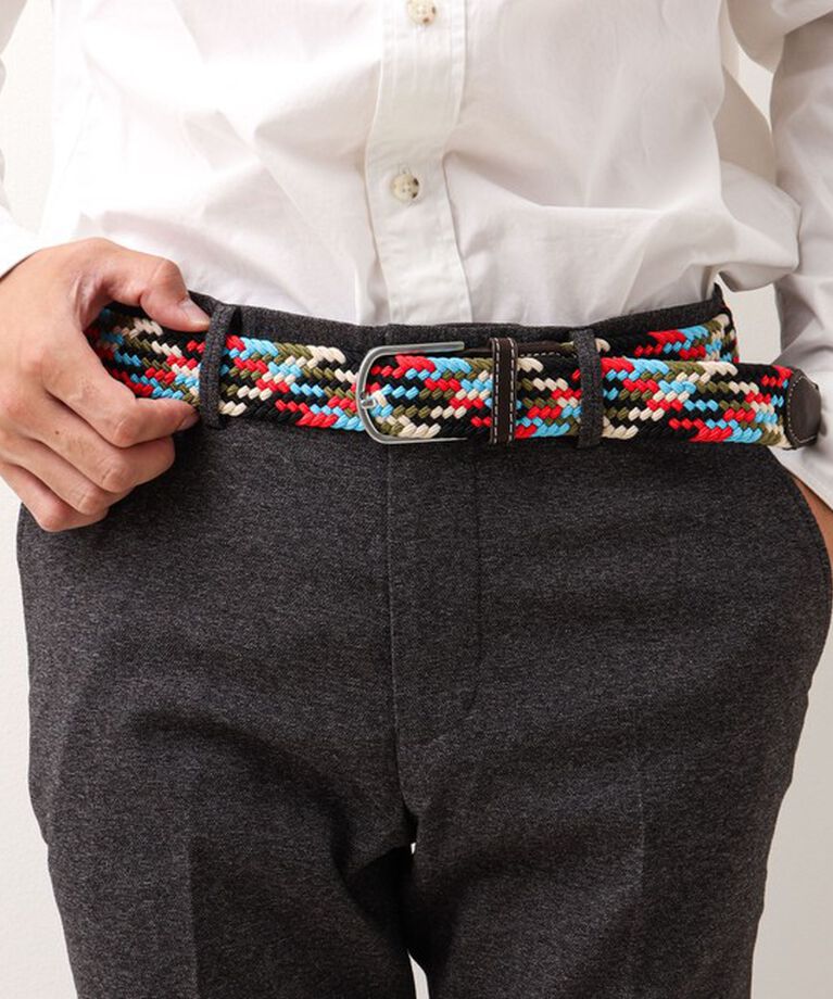 NOLLEY'S goodman「【SWOLE PANDA/スウォール パンダ】RECYCLED WOVEN BELT ZIGZAG」|ベルト|