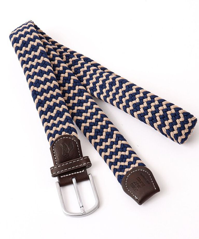 NOLLEY'S goodman「【SWOLE PANDA/スウォール パンダ】RECYCLED WOVEN BELT ZIGZAG」|ベルト|ブルー系1