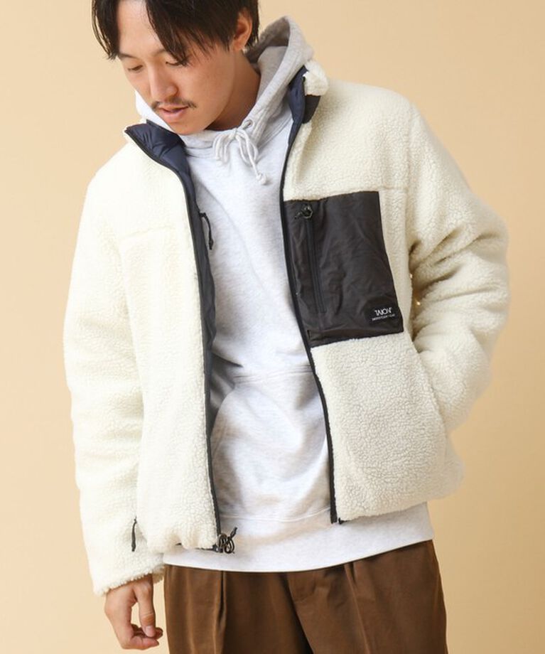 NOLLEY'S goodman「【TAION/タイオン】《配色別注》リバーシブル ボア×ダウンブルゾン 24AW」|ブルゾン・スタジャン|ホワイト系2