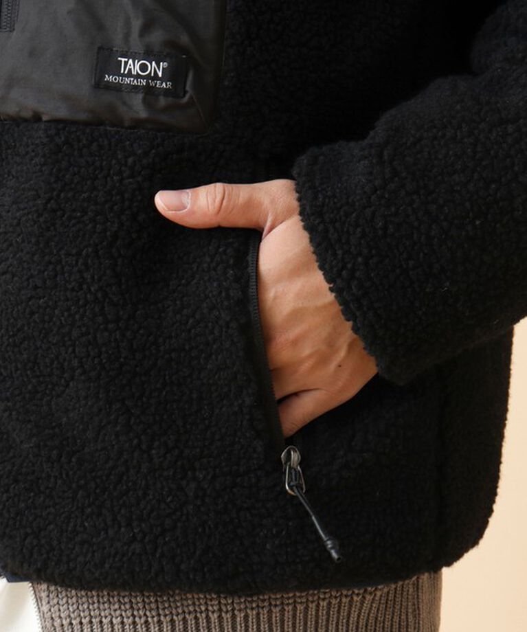 NOLLEY'S goodman「【TAION/タイオン】《配色別注》リバーシブル ボア×ダウンブルゾン 24AW」|ブルゾン・スタジャン|