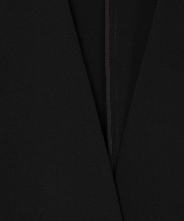 NOLLEY'S「《セットアップ対応》ウォッシャブルダブルクロスVネックジャケット」|ノーカラージャケット|