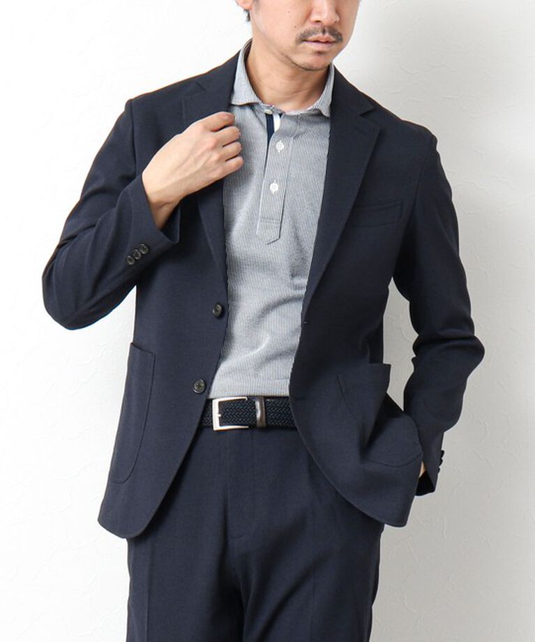 NOLLEY'S goodman「《セットアップ対応》SMART TECH 吸水速乾メランジOX ストレッチイージーJK 25SS」|テーラードジャケット|ネイビー