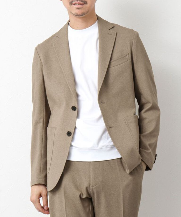 NOLLEY'S goodman「《セットアップ対応》SMART TECH 吸水速乾メランジOX ストレッチイージーJK 25SS」|テーラードジャケット|ベージュ