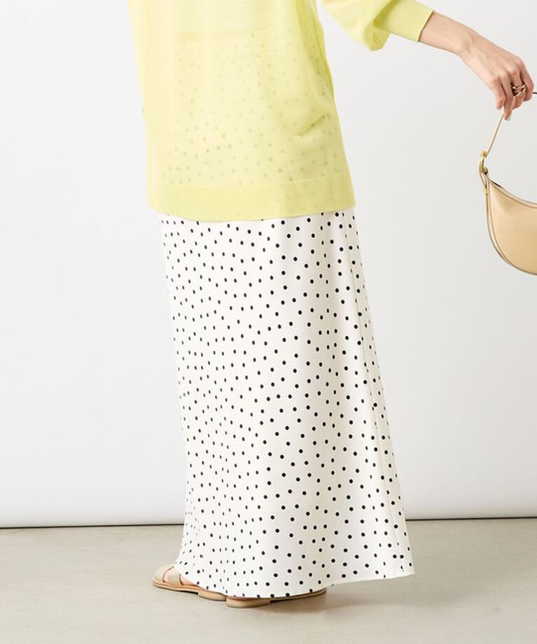NOLLEY'S sophi「ウォッシャブルドットサテンナロースカート」|スカート|