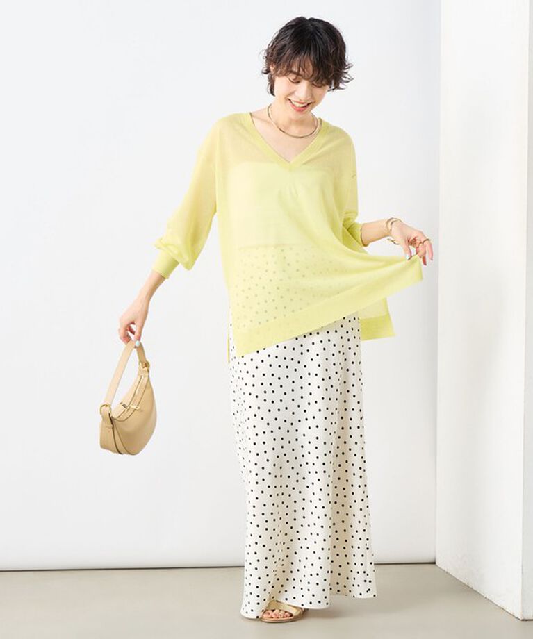 NOLLEY'S sophi「ウォッシャブルドットサテンナロースカート」|スカート|