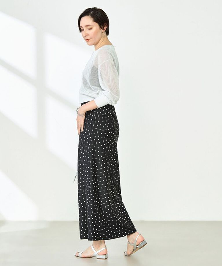 NOLLEY'S sophi「ウォッシャブルドットサテンナロースカート」|スカート|