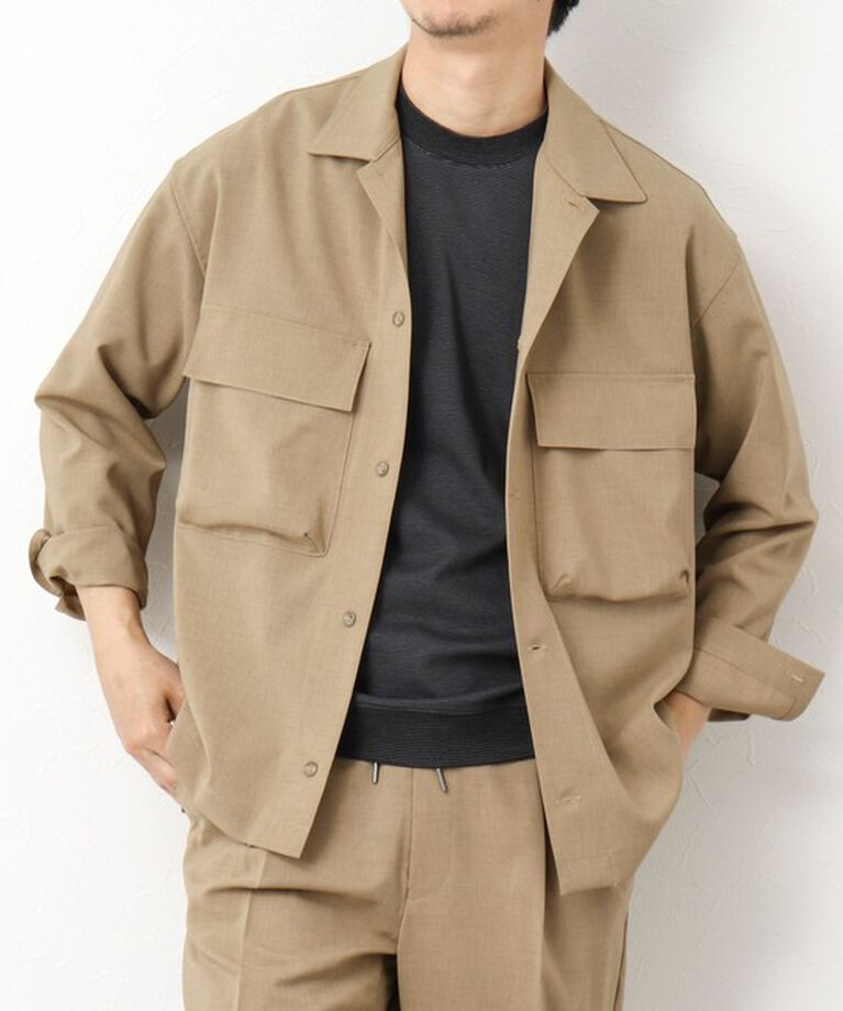 NOLLEY'S goodman「《セットアップ対応》イージーケア ストレッチポプリン シャツブルゾン 25SS」|シャツ・ブラウス|