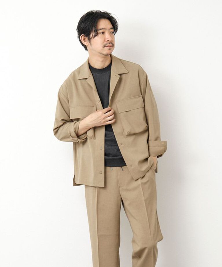 NOLLEY'S goodman「《セットアップ対応》イージーケア ストレッチポプリン シャツブルゾン 25SS」|シャツ・ブラウス|