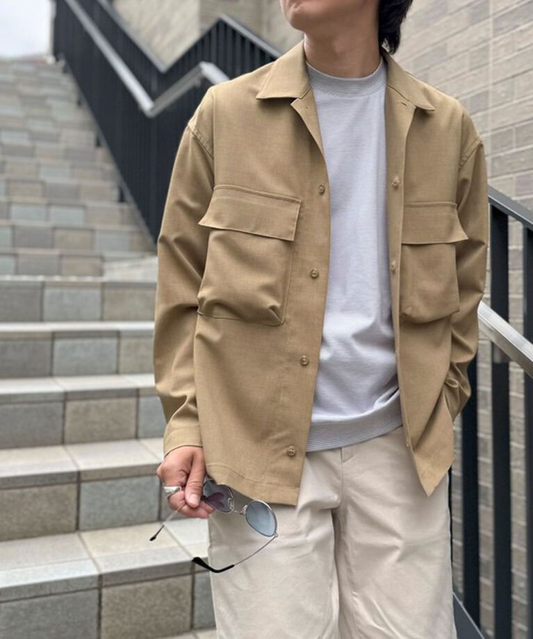 NOLLEY'S goodman「《セットアップ対応》イージーケア ストレッチポプリン シャツブルゾン 25SS」|シャツ・ブラウス|