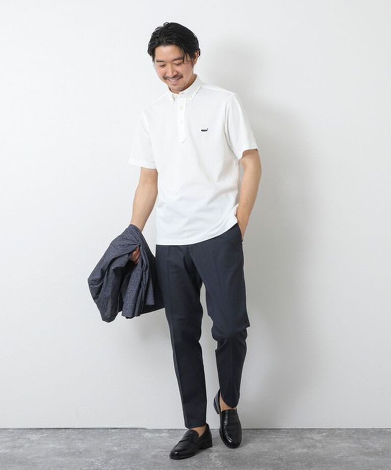 NOLLEY'S goodman「《ビジカジ対応》【ALBINI】吸水速乾クジラBD Polo 25SS」|ポロシャツ|
