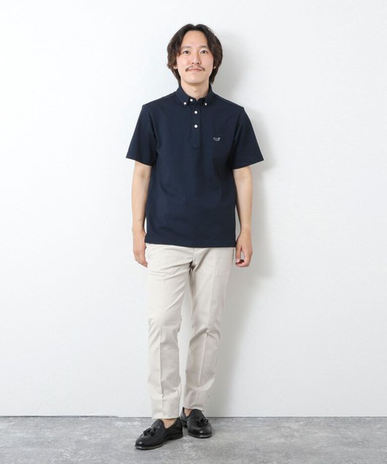 NOLLEY'S goodman「《ビジカジ対応》【ALBINI】吸水速乾クジラBD Polo 25SS」|ポロシャツ|