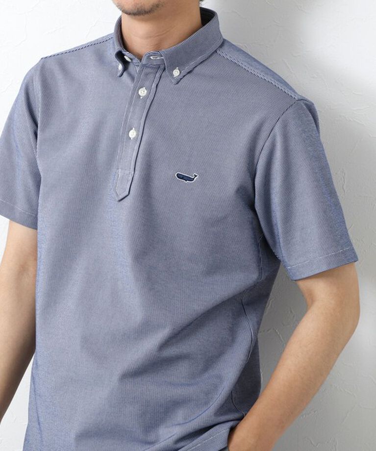 NOLLEY'S goodman「《ビジカジ対応》【ALBINI】吸水速乾クジラBD Polo 25SS」|ポロシャツ|ブルー系その他