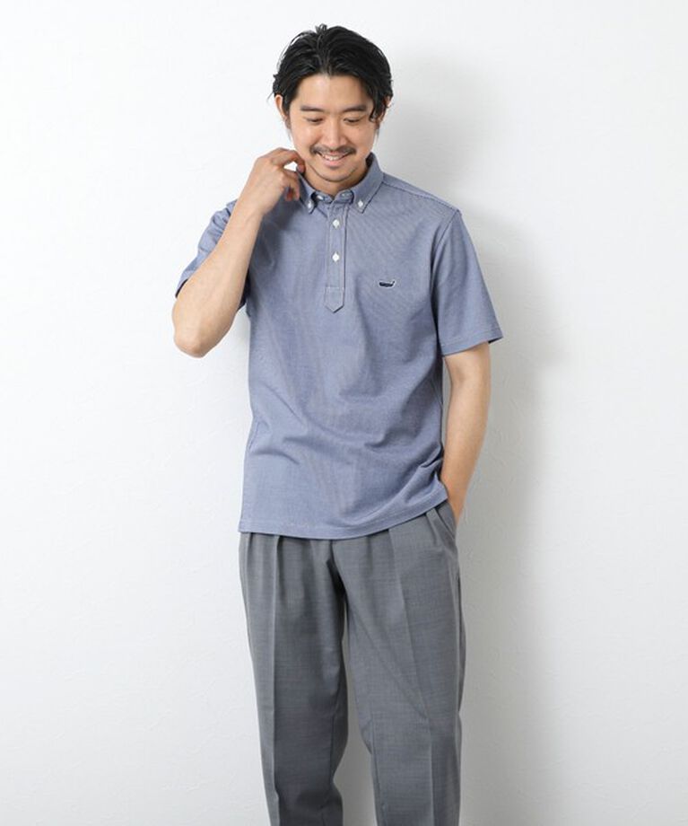 NOLLEY'S goodman「《ビジカジ対応》【ALBINI】吸水速乾クジラBD Polo 25SS」|ポロシャツ|