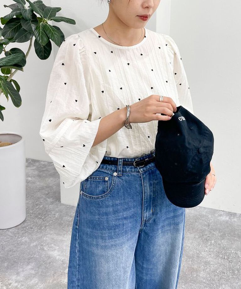 fredy emue「【WEB限定デザインあり】刺繍袖ボリュームブラウス」|シャツ・ブラウス|