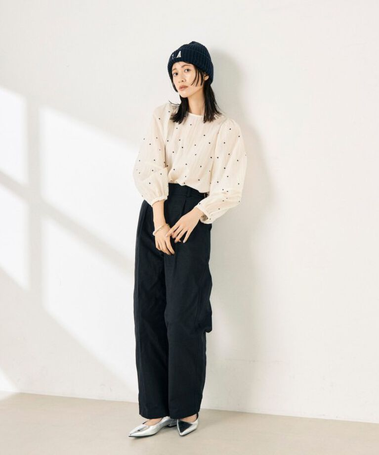 fredy emue「【WEB限定デザインあり】刺繍袖ボリュームブラウス」|シャツ・ブラウス|