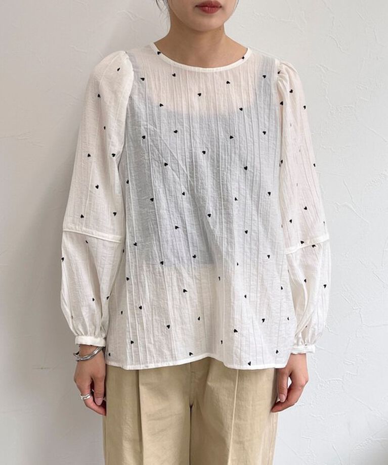 fredy emue「【WEB限定デザインあり】刺繍袖ボリュームブラウス」|シャツ・ブラウス|