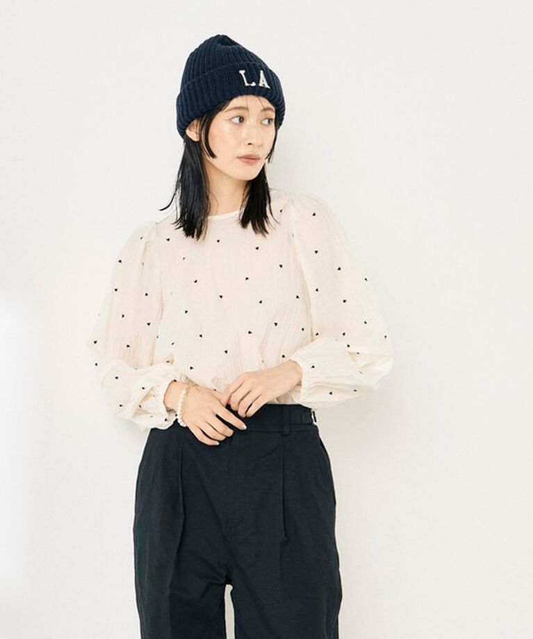 fredy emue「【WEB限定デザインあり】刺繍袖ボリュームブラウス」|シャツ・ブラウス|