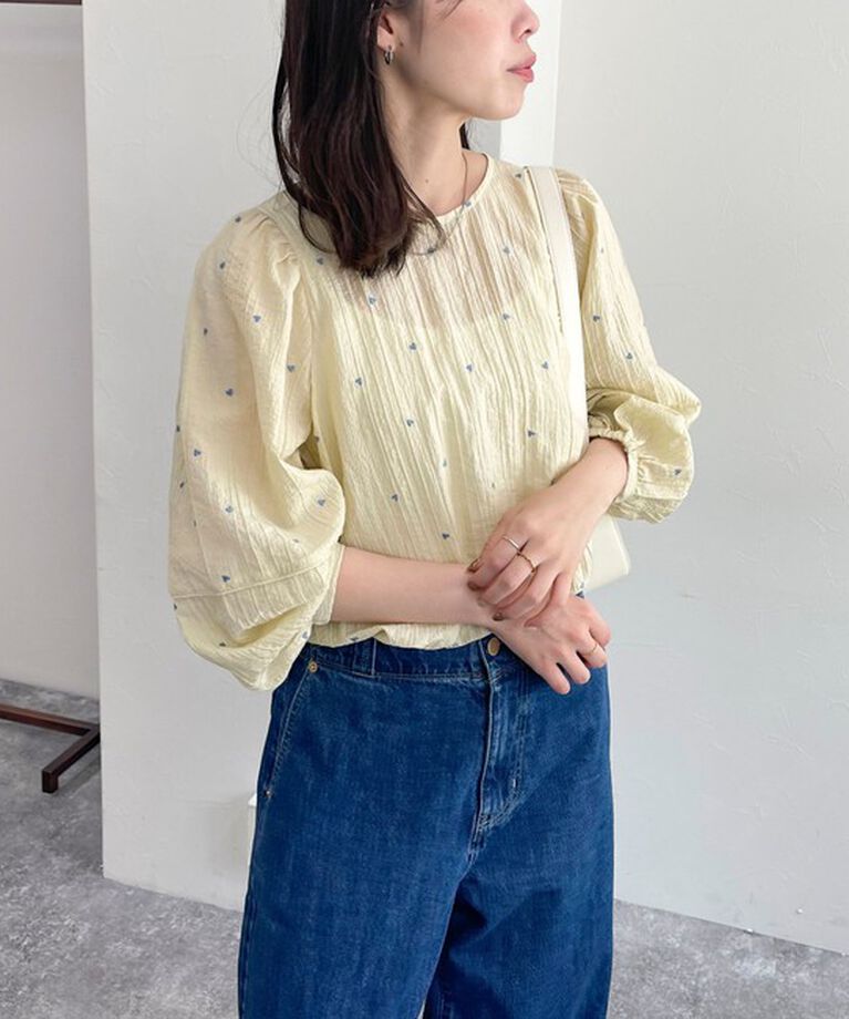 fredy emue「【WEB限定デザインあり】刺繍袖ボリュームブラウス」|シャツ・ブラウス|