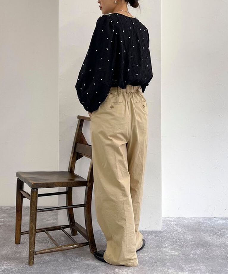 fredy emue「【WEB限定デザインあり】刺繍袖ボリュームブラウス」|シャツ・ブラウス|