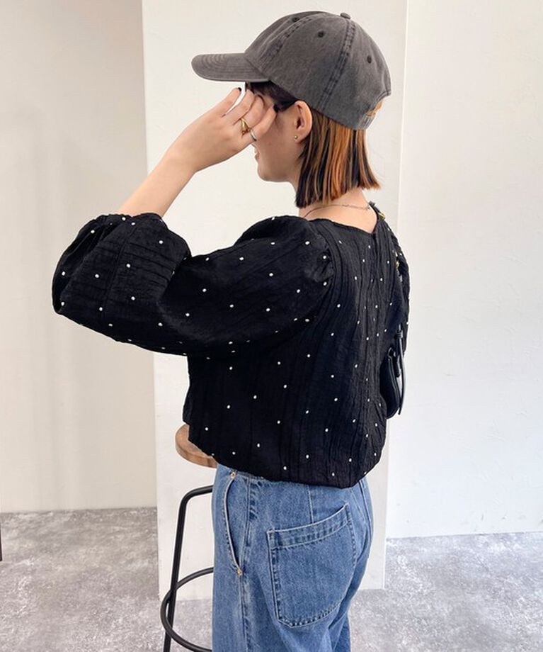 fredy emue「【WEB限定デザインあり】刺繍袖ボリュームブラウス」|シャツ・ブラウス|