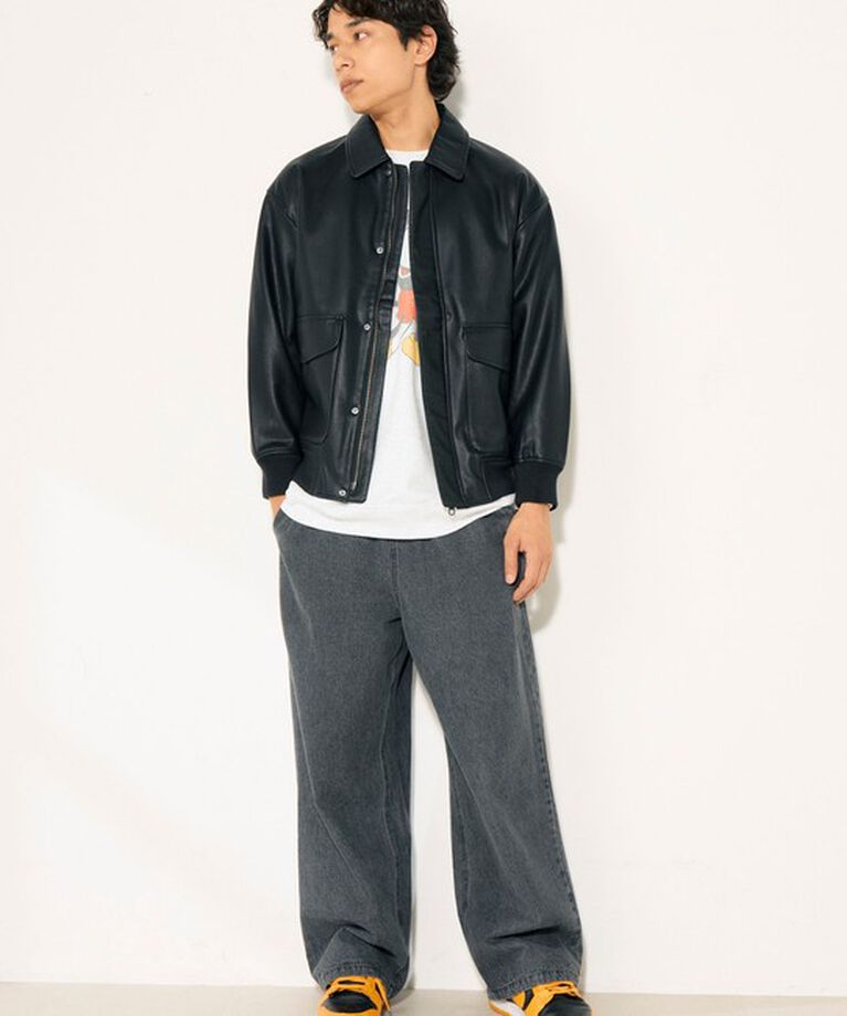 GLOSTER「【GLOSTER/グロスター】フェイクレザーブルゾン A-2 UNISEX」|ブルゾン・スタジャン|