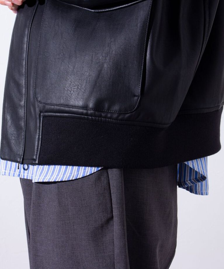 GLOSTER「【GLOSTER/グロスター】フェイクレザーブルゾン A-2 UNISEX」|ブルゾン・スタジャン|
