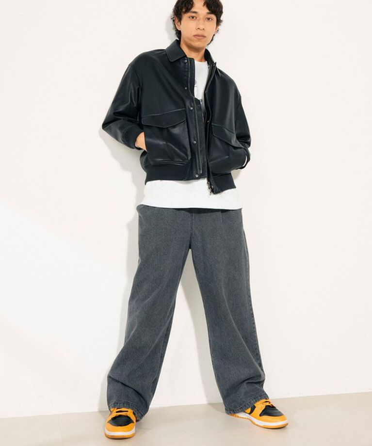 GLOSTER「【GLOSTER/グロスター】フェイクレザーブルゾン A-2 UNISEX」|ブルゾン・スタジャン|