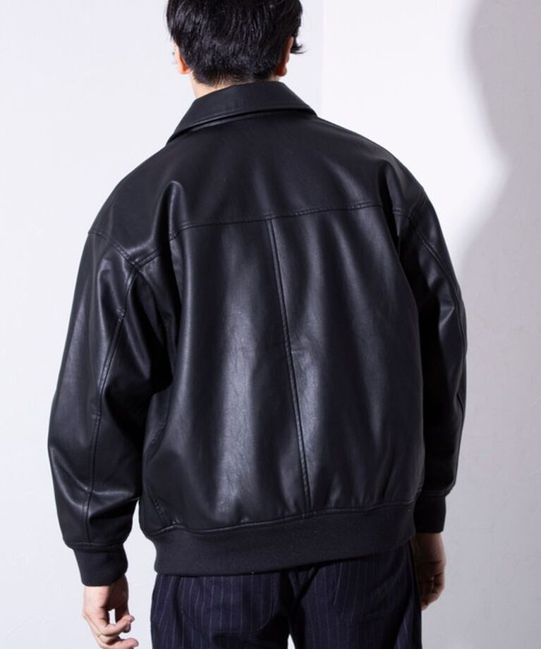 GLOSTER「【GLOSTER/グロスター】フェイクレザーブルゾン A-2 UNISEX」|ブルゾン・スタジャン|