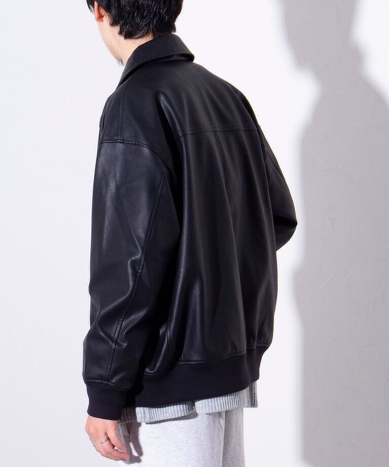 GLOSTER「【GLOSTER/グロスター】フェイクレザーブルゾン A-2 UNISEX」|ブルゾン・スタジャン|