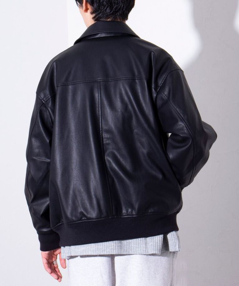 GLOSTER「【GLOSTER/グロスター】フェイクレザーブルゾン A-2 UNISEX」|ブルゾン・スタジャン|