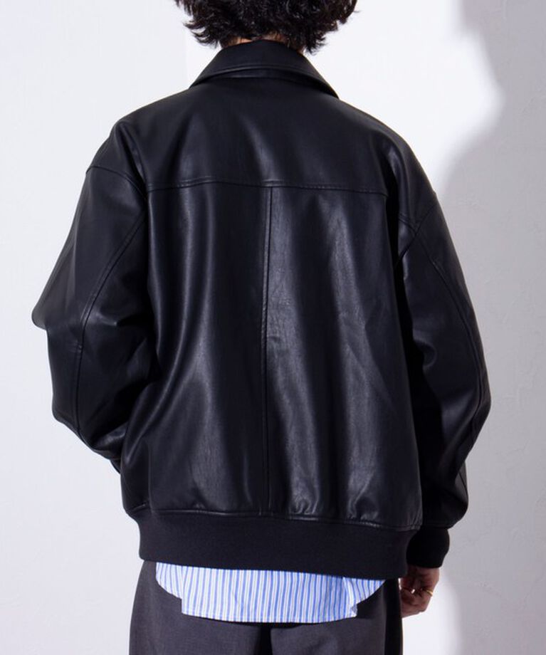 GLOSTER「【GLOSTER/グロスター】フェイクレザーブルゾン A-2 UNISEX」|ブルゾン・スタジャン|
