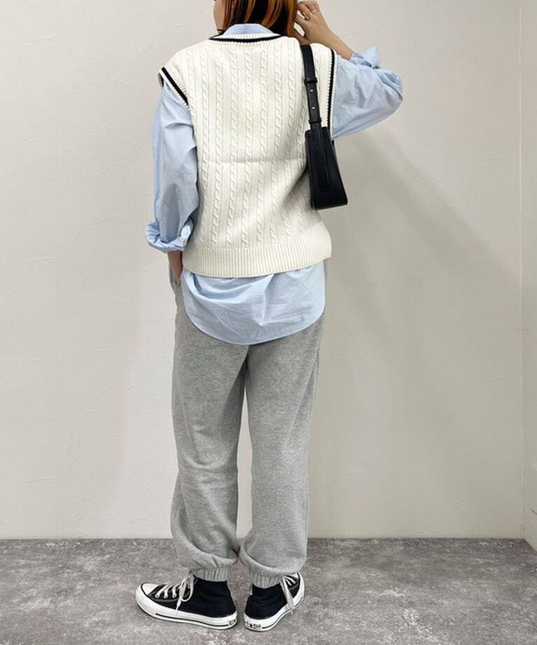 fredy emue「FR刺繍柄編みニットベスト」|ベスト・ジレ|