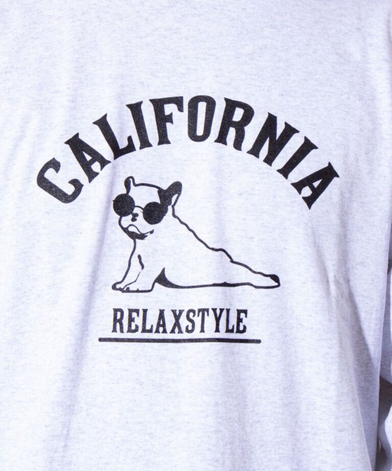 GLOSTER「【GLOSTER/グロスター】ヨガ犬 クルーネック ロングスリーブ 長袖プリントTシャツ」|Tシャツ・カットソー|