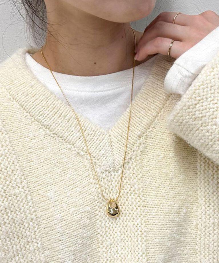 fredy emue「つぶしモチーフトップロングネックレス」|ネックレス|