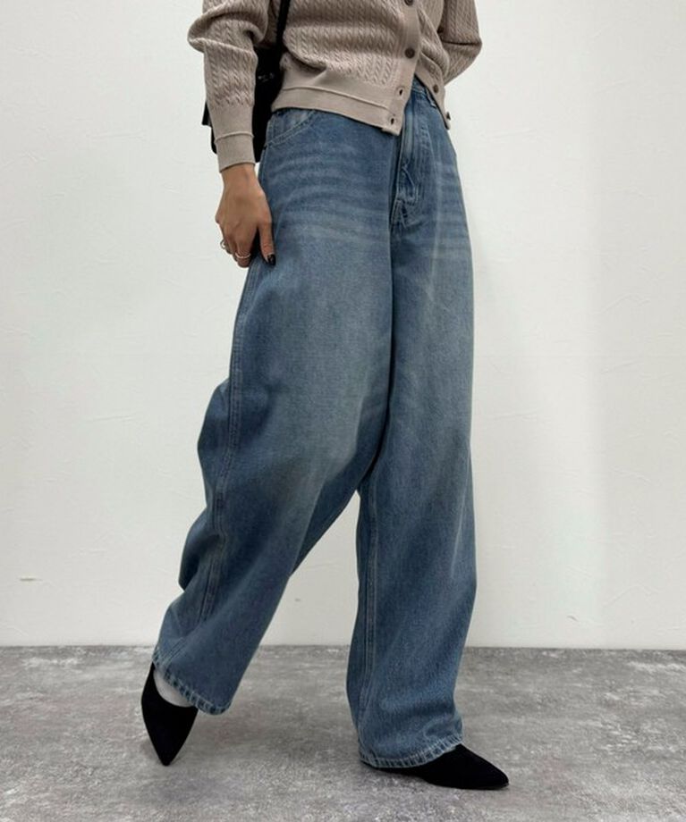 fredy emue「ハイウエストルーズデニムパンツ」|デニム|