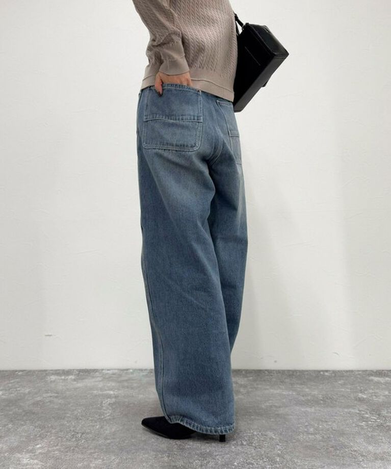 fredy emue「ハイウエストルーズデニムパンツ」|デニム|